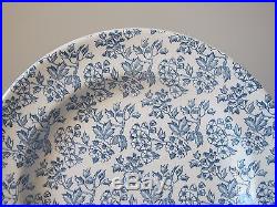 Gien France Blue & White Floral Salad Plates 8, Set of (12), Vintage 1960-1971