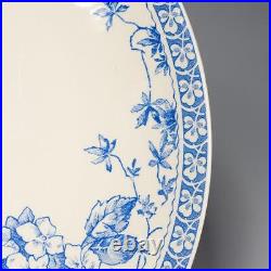 Gien France Hortensia Blue & White Round Cake Plate Serving Platter, 12 (A)