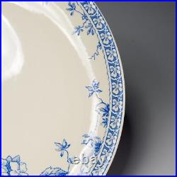 Gien France Hortensia Blue & White Round Cake Plate Serving Platter, 12 (B)