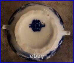 Grindley Florida Flow Blue Sugar Bowl with Lid Stunning No Chips or Cracks