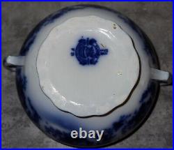 Grindley Florida Flow Blue Sugar Bowl with Lid Stunning No Chips or Cracks