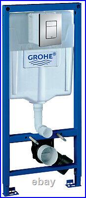 Grohe rapid 5in1 frame, wall hung toilet cistern white skate plate, Fresh System
