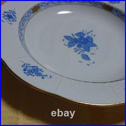 HEREND #224 Set Plate Apony Blue The Flower India