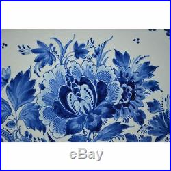 Hand Painted Blue & White Dutch Royal Delft Porceleyne Fles Plate Charger