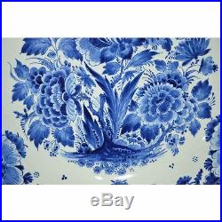 Hand Painted Blue & White Dutch Royal Delft Porceleyne Fles Plate Charger