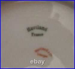 Haviland Drop Rose Pink Roses Blue Band Platter 12 Round Schleiger 55-5 READ