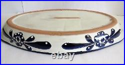 Hecho En Mexico Talavera Ulises Wall Plate Blue White Large Oval Serving Platter