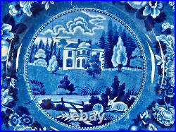 Henshall & Co Halstead Essex Pattern Blue Transferware 7 1/2 Inch Plate C. 1820s