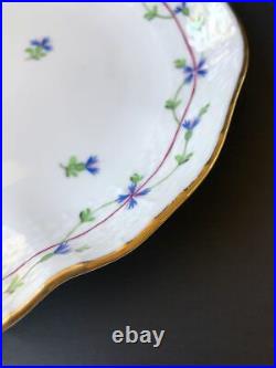 Herend Hungary Blue Garland Oval Serving Plate Dish 221/PBG Handpainted