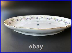 Herend Hungary Blue Garland Oval Serving Plate Dish 221/PBG Handpainted