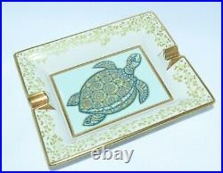 Hermes Turtle Change Tray White gold Porcelain Ashtray tortoise VIDE POCHE