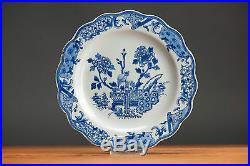High Level! 18c. Qianlong Lobbed Export Blue & White Plate Chinese Qing Top