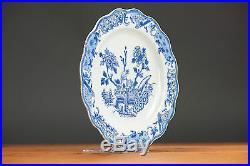 High Level! 18c. Qianlong Lobbed Export Blue & White Plate Chinese Qing Top