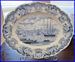 Historical Ports Of England The Port Of Greenwich 14 Blue White PLATTER England