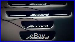 Honda Accord 03 07 LED Door Sill Cuff plate panel Light 4pcs RED, WHITE, BLUE