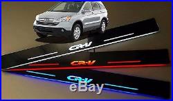 Honda CRV 07 11 LED Door Sill Cuff plate panel Light 4pcs RED, WHITE, BLUE FULL
