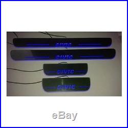 Honda Civic 06 11 LED Door Sill Cuff plate panel 4pcs RED, WHITE, BLUE
