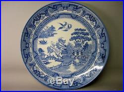 Huge oriental blue and white porcelain plate