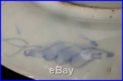 IP14 Japanese Antique early imari blue & white Landscape porcelain plate