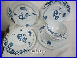 Ikea Promenad Plates Bowls Hot Air Balloons White Blue 11 Pcs #21464