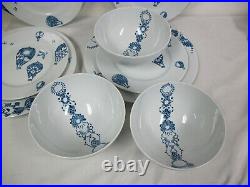 Ikea Promenad Plates Bowls Hot Air Balloons White Blue 11 Pcs #21464