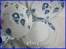 Ikea Promenad Plates Bowls Hot Air Balloons White Blue 11 Pcs #21464