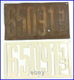 Illinois License Plates 1913 Pair Repair Repaint Antique Car Set Man Cave Gift