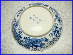 Imperial Chinese porcelain blue white plate Guangxu mark and period 19th C