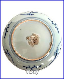 JAPANESE EDO Period Blue & White IMARI Plate 18C Bamboo Dish