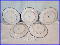 JINGDEZHEN Vintage Canton-Style Blue & White Dinner Plates, Set of 5 NICE