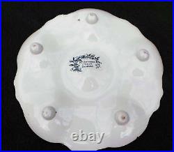 J Vieillard Bordeaux Oyster Plate Footed French Faience 1835-1844 Blue White