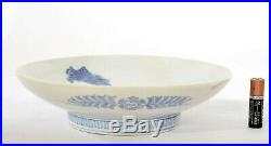 Japanese Blue & White Hirado Nabeshima Style Porcelain Plate Butterfly Flower