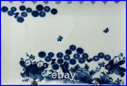 Japanese Blue & White Porcelain Nabeshima Karako Long Plates Sushi 8.5 Lot of 5