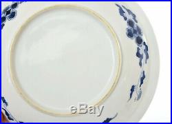 Japanese Blue & White Relief Moriage Hirado Porcelain Plate Flower & Butterfly