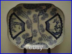 Japanese Edo Arita blue and white Sometsuke Kenryu-nen-sei Porcelain Plate