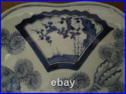 Japanese Edo Arita blue and white Sometsuke Kenryu-nen-sei Porcelain Plate