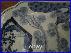 Japanese Edo Arita blue and white Sometsuke Kenryu-nen-sei Porcelain Plate