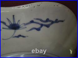 Japanese Edo Arita blue and white Sometsuke Kenryu-nen-sei Porcelain Plate