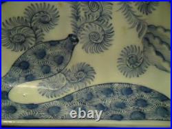 Japanese Edo Arita blue and white Sometsuke Kenryu-nen-sei Porcelain Plate