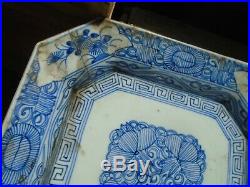 Job Lot 32 Pieces Antique Japanese Meiji Era Blue White Plates Charger Servers