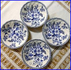 Johnson Brothers Devon Cottage 12pc Blue & White Dinner & Salad Plates & Bowls