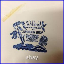 Johnson Brothers England Earthenware Willow Blue Rectangular Tureen 16 1/2