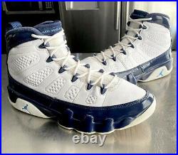 Jordan 9 IX Retro Unc White/navy-blue Mens Size 8.5 (302370-145)