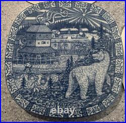 Julen Rostrand Collectors Plate (1972-1978, Missing 1974) Vintage Blue And White