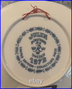 Julen Rostrand Collectors Plate (1972-1978, Missing 1974) Vintage Blue And White