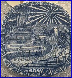 Julen Rostrand Collectors Plate (1972-1978, Missing 1974) Vintage Blue And White