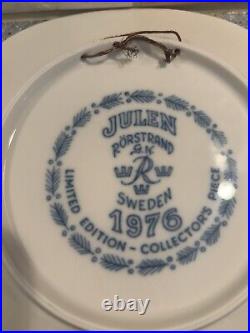 Julen Rostrand Collectors Plate (1972-1978, Missing 1974) Vintage Blue And White