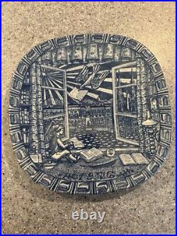 Julen Rostrand Collectors Plate (1972-1978, Missing 1974) Vintage Blue And White