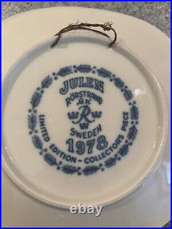 Julen Rostrand Collectors Plate (1972-1978, Missing 1974) Vintage Blue And White