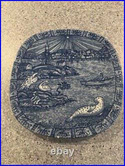 Julen Rostrand Collectors Plate (1972-1978, Missing 1974) Vintage Blue And White